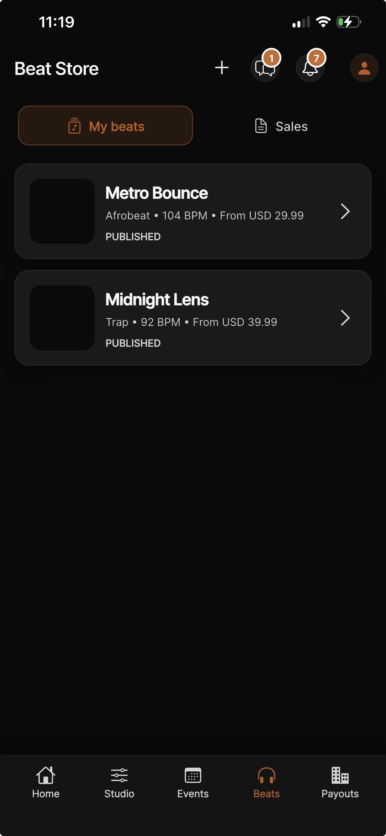 Gviral mobile app screen 3